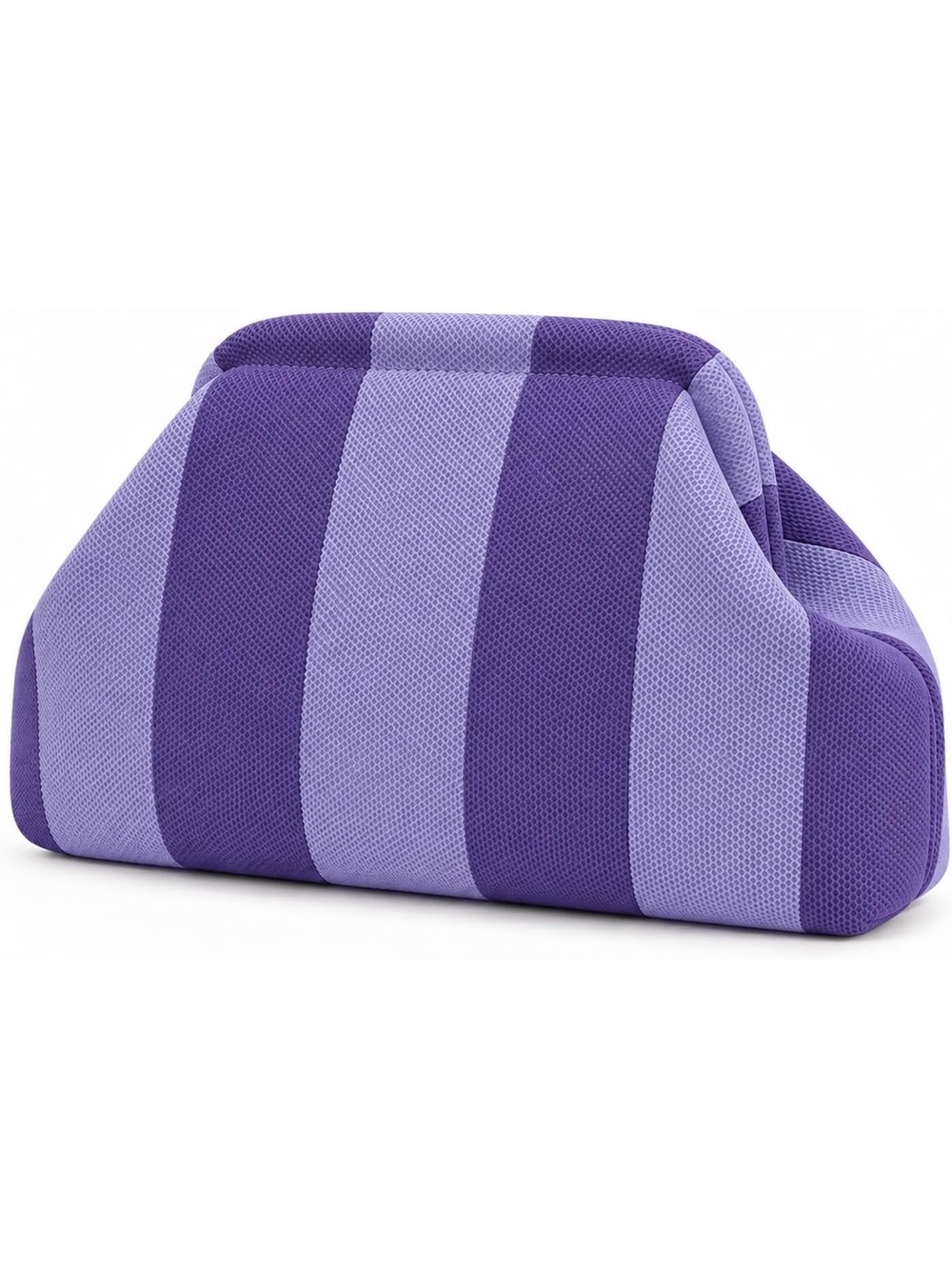 〽️ Women's Purple Stripes Woven Clutch Purse Crochet Casual Evening Handbag